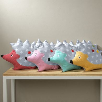 Фото Декоративна подушка-іграшка Papaella Їжачок Сірий + Рожевий