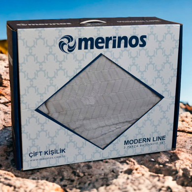 Фото Покривало з наволочками Merinos Modern Sense Темно-сіре 34090-12