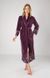 Фото №4 з 4 товару Жіночий велюровий халат з мереживною обробкою Nusa 0383 Violet Фіолетовий