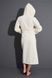 Фото №6 з 11 товару Жіночий махрово-велюровий халат з каптуром Nusa 4285 Кремовий