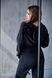 Фото №3 из 10 товара Женский спортивный велюровый костюм на молнии с капюшоном Черный 611