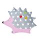Фото №1 з 3 товару Декоративна подушка-іграшка Papaella Їжачок Сірий + Рожевий