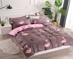 Фото Комплект постельного белья ТМ TAG Ранфорс Фламинго Тёмный  R7533