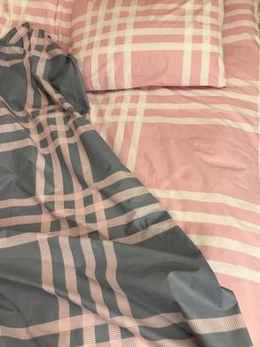 Фото Комплект постельного белья Selena Бязь Люкс 100% Хлопок Шотландка Розовый 101104