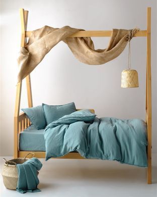 Фото Постельное белье для новорожденных Limasso Dubrovnik Muslin Baby Mineral Blue