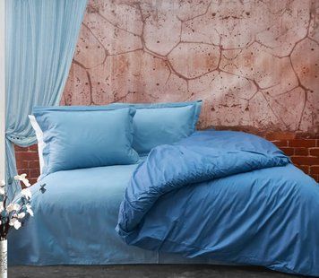 Фото Постельное белье Ranforce Deluxe100% Хлопок Pure Series Blue