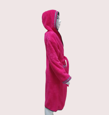 Фото Підлітковий махровий халат с каптуром Welsoft Zeron Малиновий