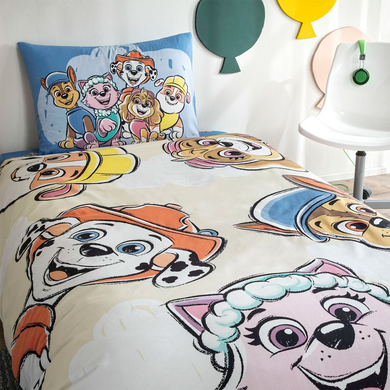 Фото Постельное белье TAC Disney 100% Хлопок Disney Patrol Cloud простыня на резинке