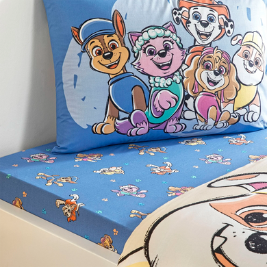 Фото Постельное белье TAC Disney 100% Хлопок Disney Patrol Cloud простыня на резинке