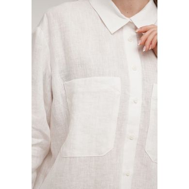 Фото Женская льняная рубашка свободного кроя SoundSleep Linen Белая