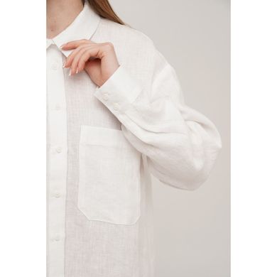 Фото Женская льняная рубашка свободного кроя SoundSleep Linen Белая