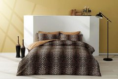 Фото Комплект постельного белья TAC 100% Хлопок Сатин Leopard Кофейный