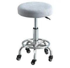 Фото Трикотажный серый чехол на барный стул