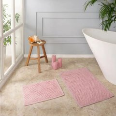Фото Набір килимків у ванну Karaca Home Kelly Esta Pudra Рожевий