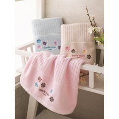 Фото Розовое махровое полотенце Marie Claire Florale 100% Хлопок 500г