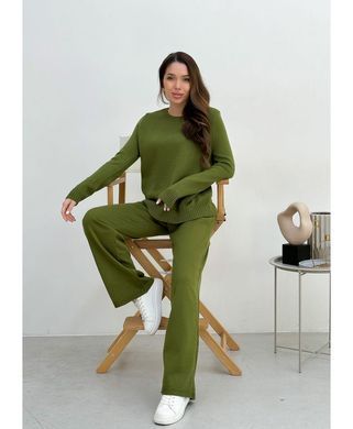 Фото Вязаный женский трикотажный джемпер Jolie Зелёный