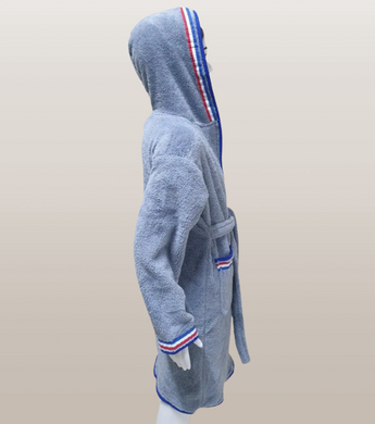 Фото Детский махровый халат c капюшоном Welsoft Zeron Светло-серый