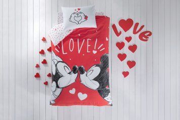 Фото Постільна білизна TAC Disney Minnie&Mickey Lovely Ранфорс 100% Бавовна 40080