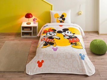 Фото Комплект постельного белья с пике TAC Minnie & Mickey Botanic
