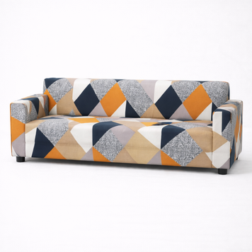 Фото Універсальний трикотажний чохол на тримісний диван Colored Triangles m018623 002 Love You 81127