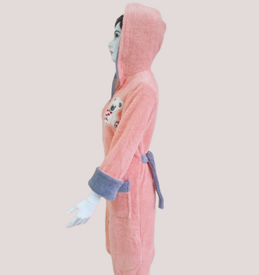 Фото Женский длинный махровый халат на молнии Welsoft Zeron Нежно-персиковый
