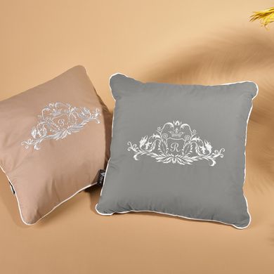 Фото Декоративная подушка с вышивкой Ideia Modern Серая Модерн