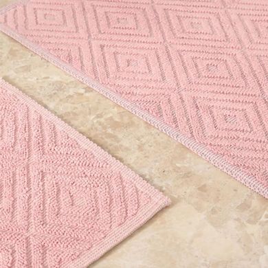 Фото Набор ковриков в ванную Karaca Home Kelly Esta Pudra Розовый