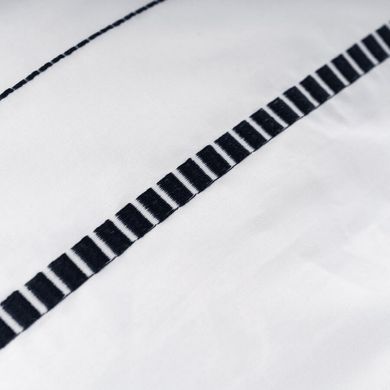 Фото Постельное белье с вышивкой Satin King Penelope Piano Lacivert