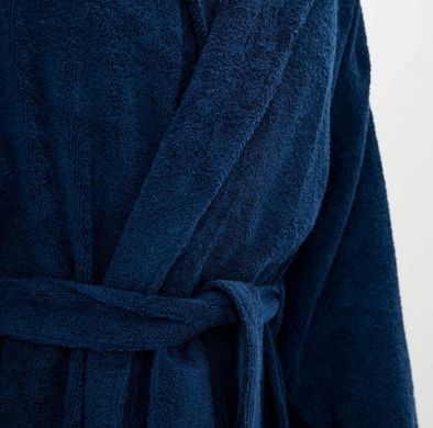 Фото Чоловічий махровий халат Прованс 100% Бавовна Синій