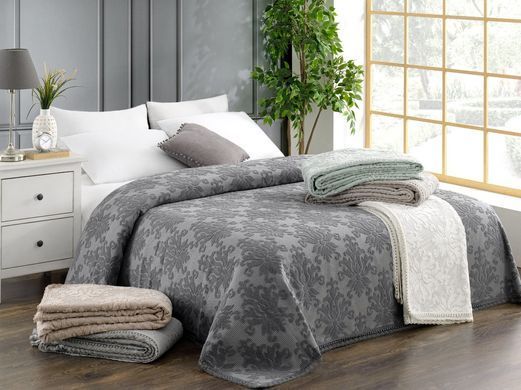 Фото Махрове Покривало 100% Бавовна Moss Zeren Light Dark Grey 220х240 34311