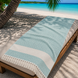 Фото №1 з 6 товару Рушник пляжний Пештемаль 100% Бавовна Nomad Mint Turkey Turkish Towel SULTAN