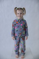 Фото Детская махровая пижама Welsoft Серо Синяя 9013
