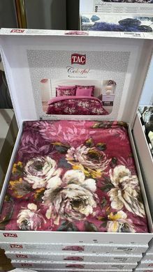 Фото Комплект постельного белья TAC Сатин Digital Flora Fusya