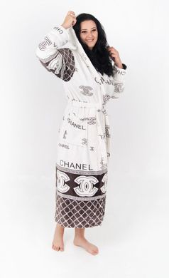 Фото Длинный женский теплый халат с капюшоном Welsoft 5005