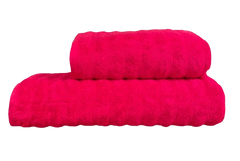 Фото Махровое полотенце 100% Хлопок 650 г Home Brand Wave Красное