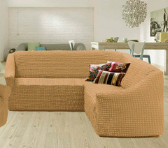 Фото Чехол для углового дивана без юбки Turkey № 11 Медовый