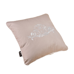 Фото Декоративна подушка з вишивкою Ideia Modern Світло-сіра