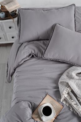 Фото Комплект постельного белья Sikel Stonewashed Ranforse Soho Firfirli Серый