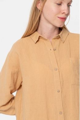 Фото Жіноча гірчична довга сорочка з льону Bruma Оversize