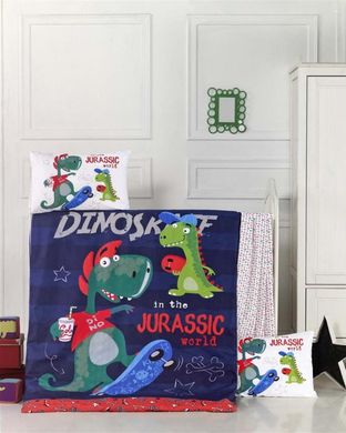 Фото Постельное белье Patik Dino Динозавр в детскую кроватку Ранфорс 100% Хлопок