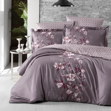 Фото Комплект постільної білизни Сатин Люкс Evan Lilac First Сhoice Ліловий m017489