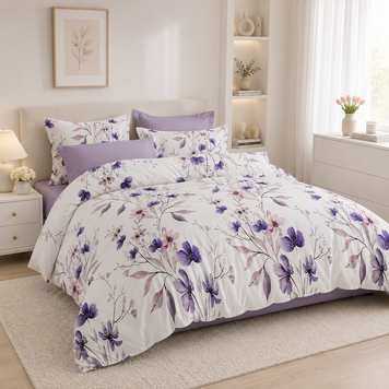 Фото Комплект постільної білизни Lavender Blossom Бязь Люкс 100% Бавовна Вероніка 100883 Selena Селена