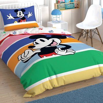 Фото Постільна білизна TAC Disney Mickey Mouse Rainbow Ranforce Ранфорс 100% Бавовна 31856