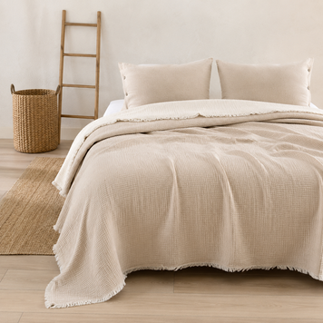 Фото Муслінове покривало Jacquard Exclusive Beige 20820