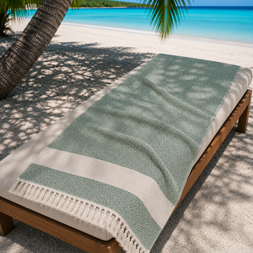 Фото Рушник пляжний Пештемаль 100% Бавовна Nomad Green Turkey Towel SULTAN