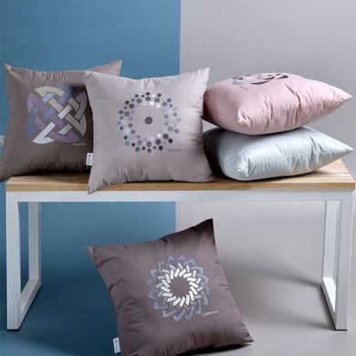 Фото Декоративная подушка с вышивкой Ideia Rain Serenity Пудра