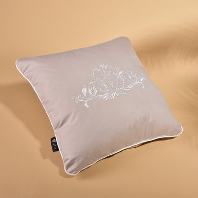 Фото Декоративная подушка с вышивкой Ideia Modern Светло-серая