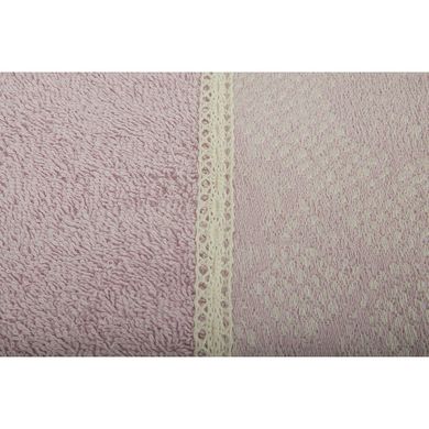 Фото Махровое полотенце с кружевом Romeo Soft 100% Хлопок 500г Crochet Пудра