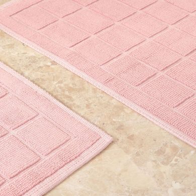 Фото Набор ковриков в ванную Karaca Home Kelly Quatro Pudra Розовый