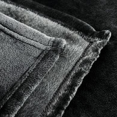 Фото Теплий плед з велсофту Emily Manner Graphite Графіт 94326093 94344486